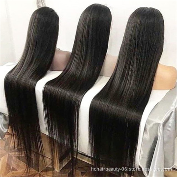 large stock 13X6 braided wigs lace front hd transparent human hair lace frontal  brazilian short wigs for black women